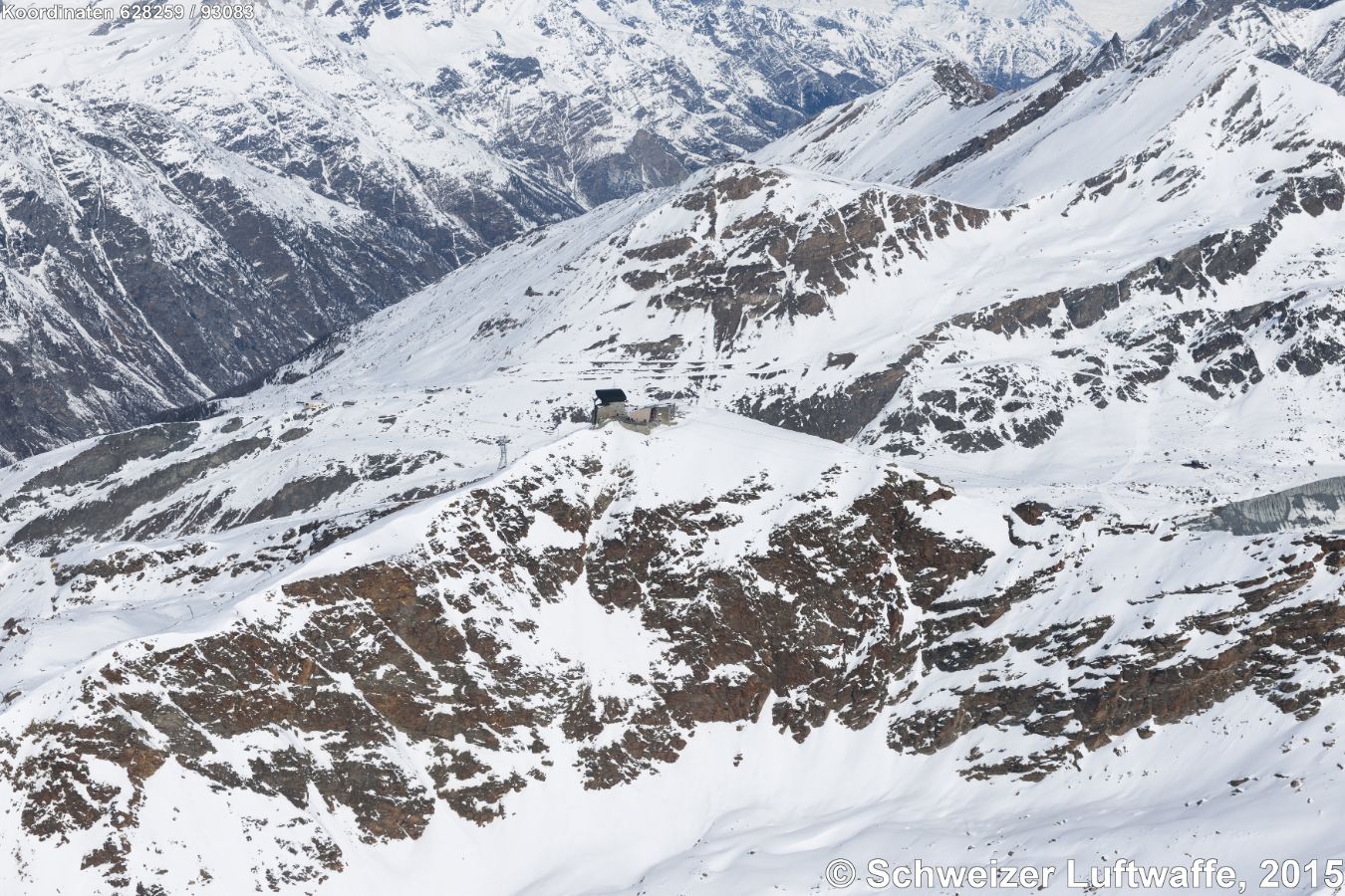 Gornergrat Hohtaelli, Grosskabinen - Luftseilbahn Gant (2223 m.ü.M.) - Hohtälli (3273 m.ü.M.); Position 2'628'258.52, 1'093'192.51